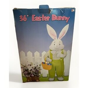 Vtg Standing Easter Male Bunny Rabbit House or Porch Greeter Decor 36" Figure